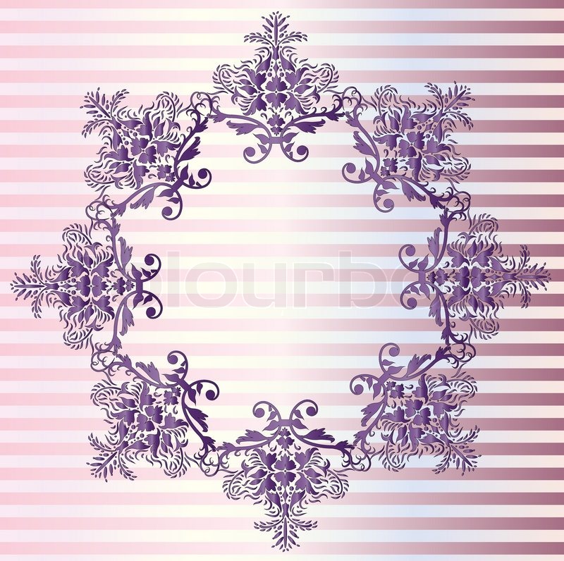 DAMASK FRAME Stock vector Colourbox