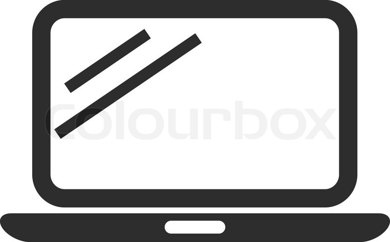 vector laptop black icon stock vector colourbox