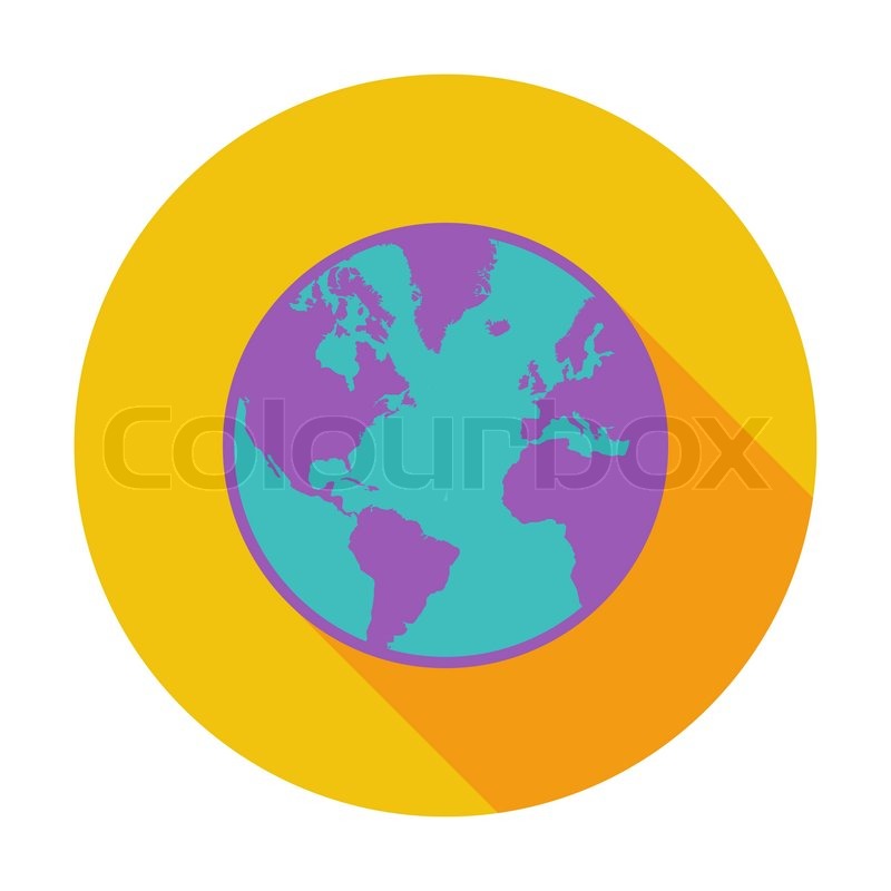 Flat Earth-Icon. | Stock-Vektor | Colourbox