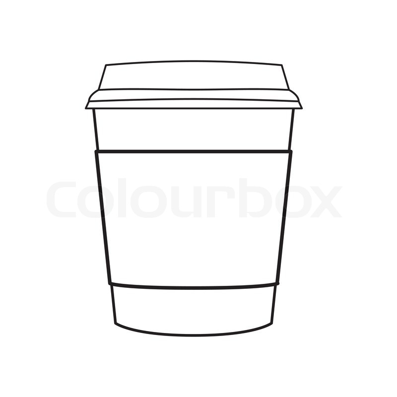 Image Of Paper Coffee Cup Vector Isolate On White Image Of Paper Coffee Cup Vector Isolate On White