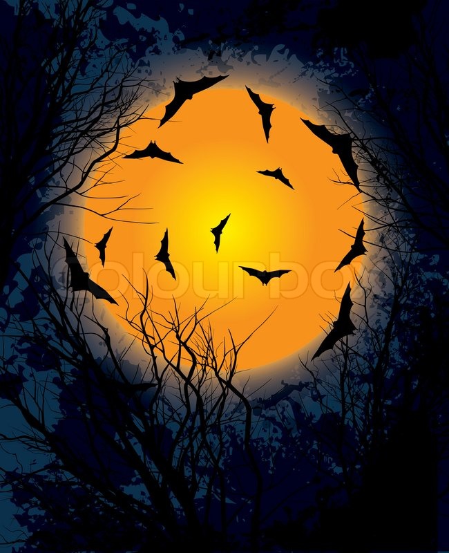 Halloween background with moon | Stock vector | Colourbox
