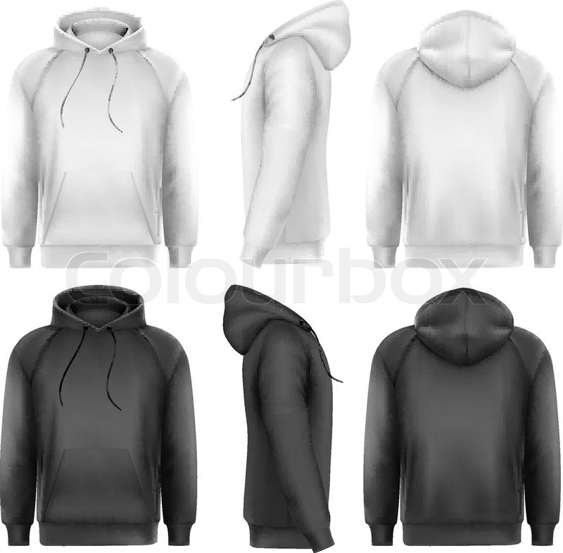 Satz von schwarzen und weißen | Stock Vektor | Colourbox Vektor Illustration Der Schwarzen Und Weißen Hoodie