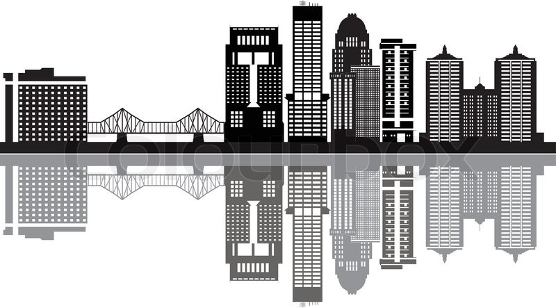 Louisville skyline with buildings in | Stock vector | Colourbox