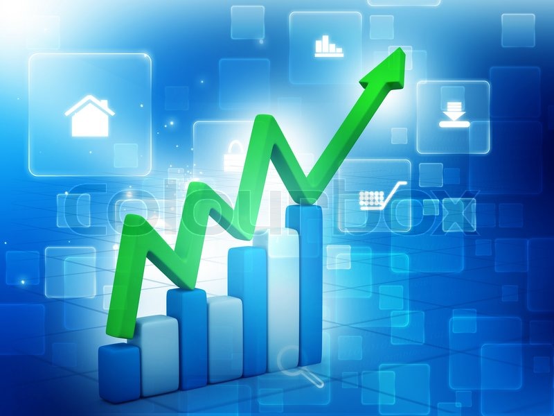 3d business graph background stock photo colourbox