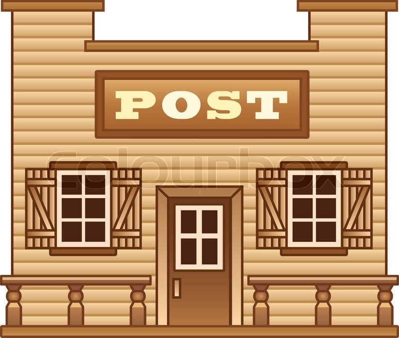Post Office From Wild West For Game Stock Vector Colourbox