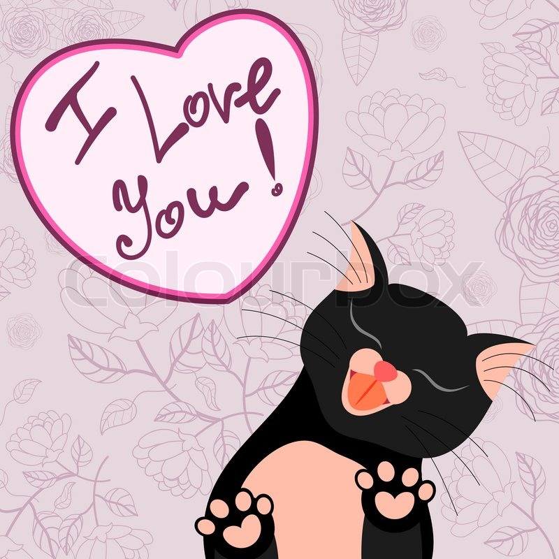 cute romantic card with