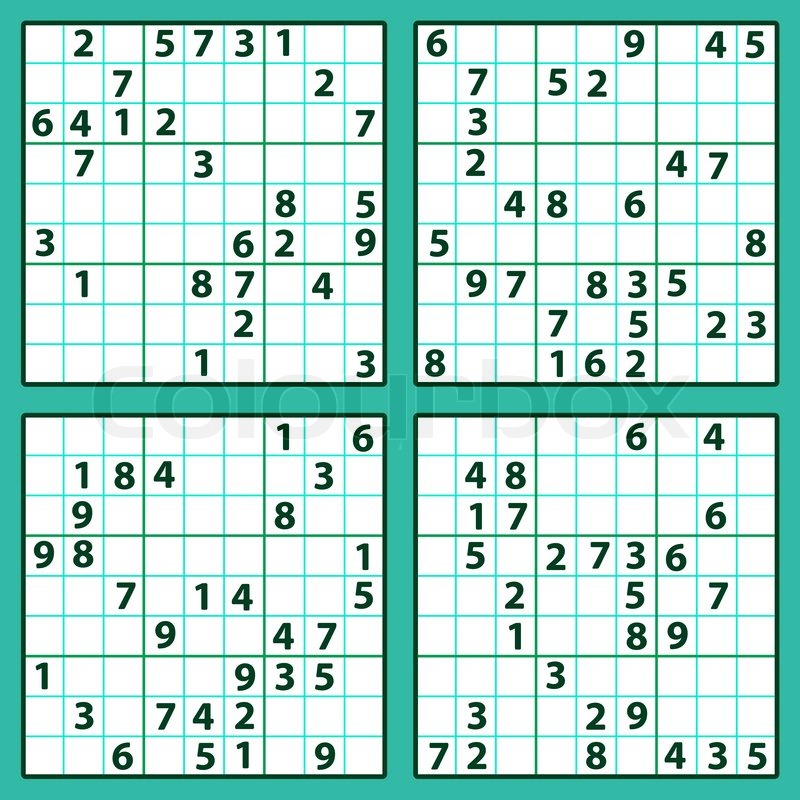 Sudoku Stock Vektor Colourbox Sudoku Stock Vektor Colourbox