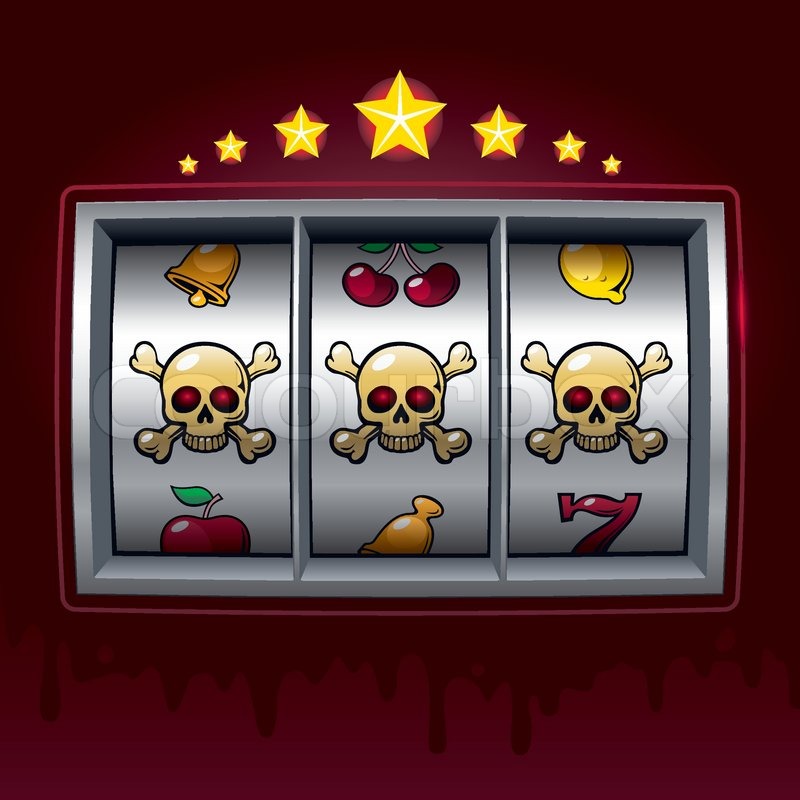 Old Slot Machine With Skulls Old Slot Machine With Skulls