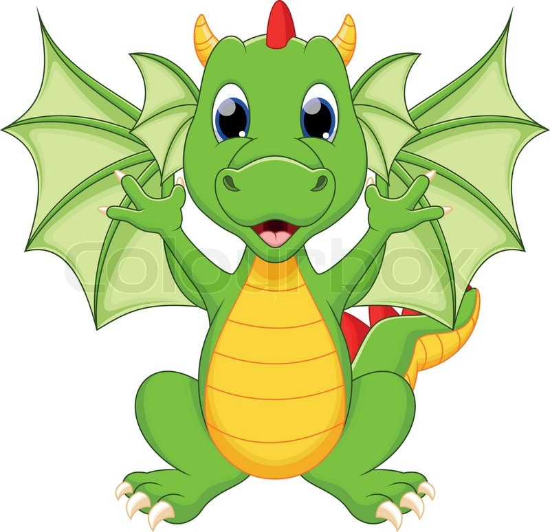 Cute dragon cartoon | Stock vector | Colourbox