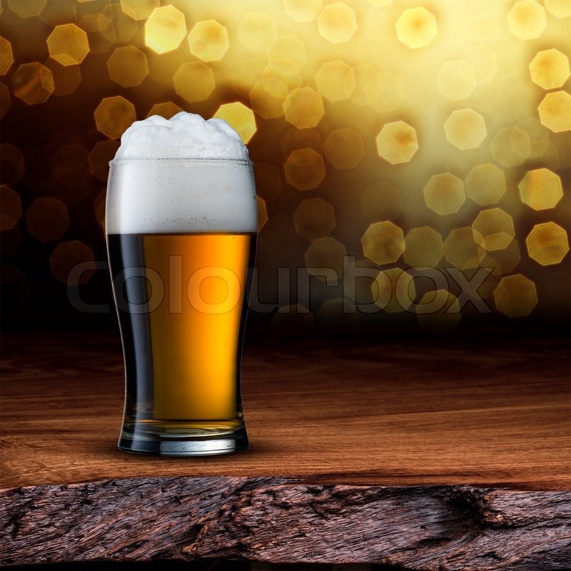 Glass of Cold Beer Stock image Colourbox