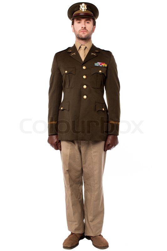 full-length-image-of-army-man-standing-stock-image-colourbox