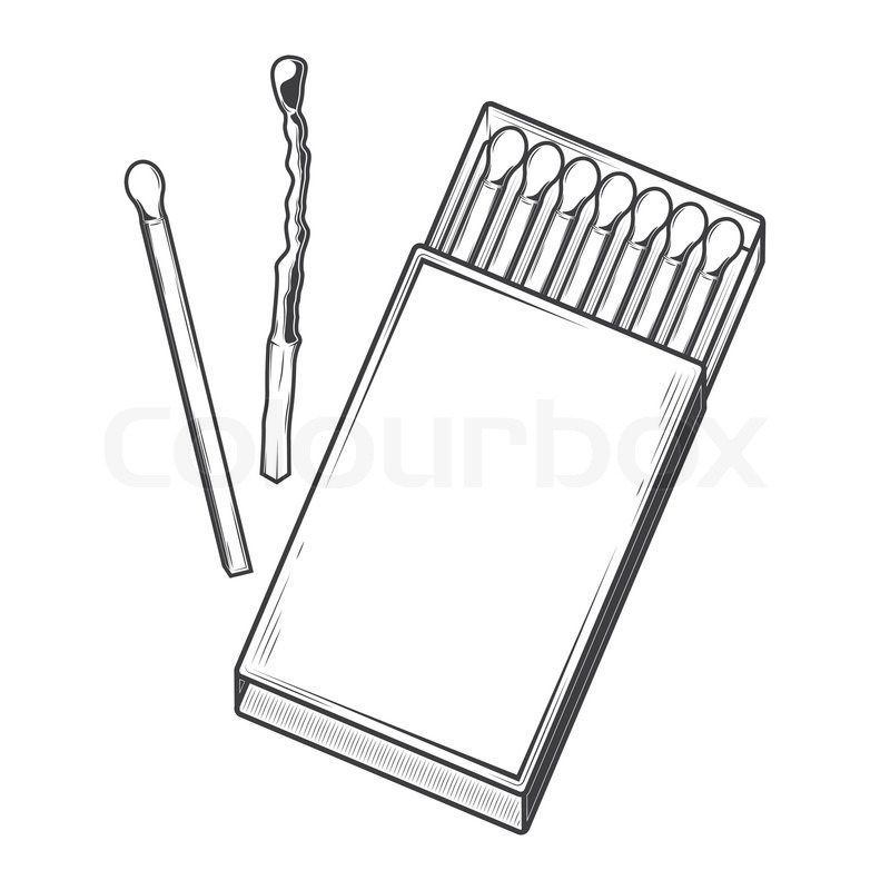 Top view matchbox isolated on a white ... | Stock Vector ...