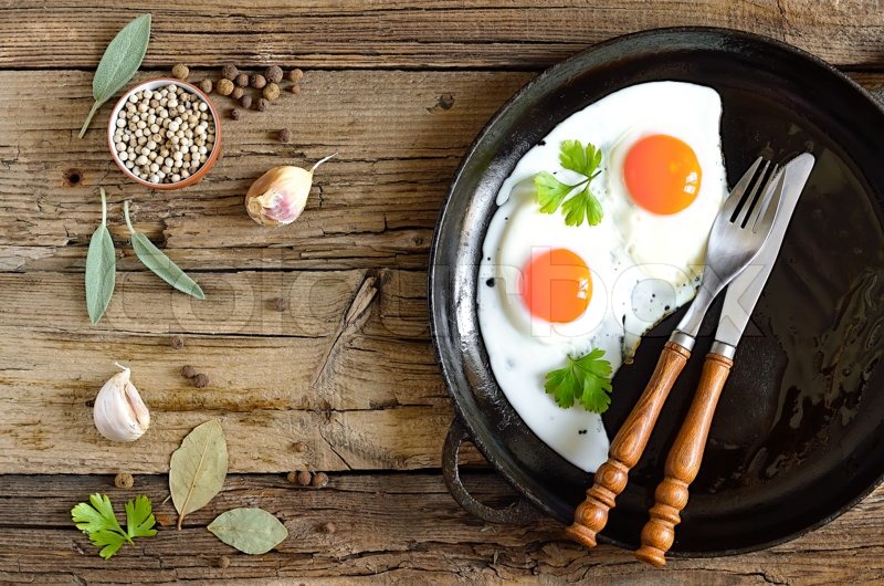 Culinary background with herbs and | Stock image | Colourbox