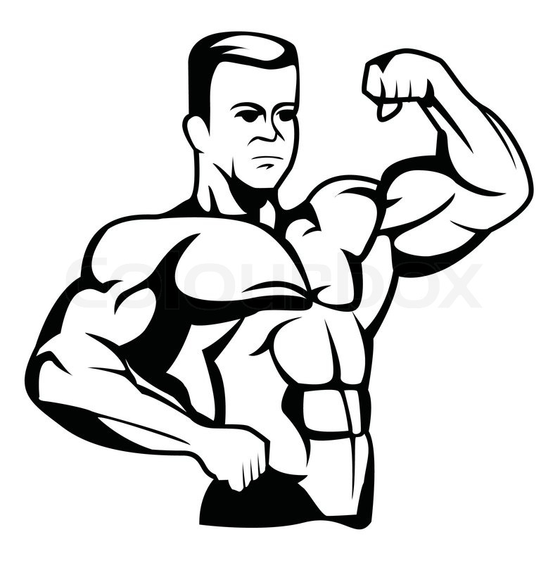 Vector Buff Body Buff Man Clipart