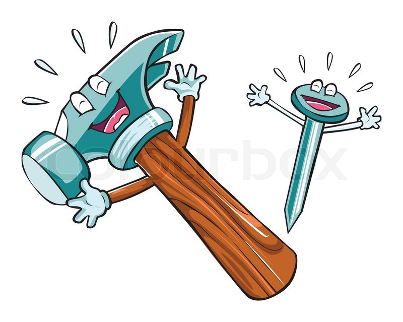 Hammer And Nail Stock vector Colourbox