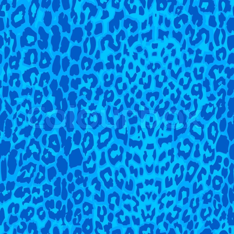Seamless blue leopard texture pattern. ... | Stock vector | Colourbox