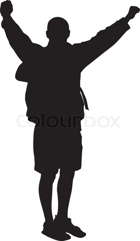 Backpacker vector silhouette. EPS 8 | Stock Vector | Colourbox