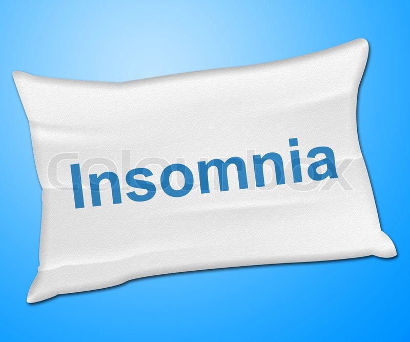 Insomnia Pillow Representing Sleep Disorder And Bed Stock Photo