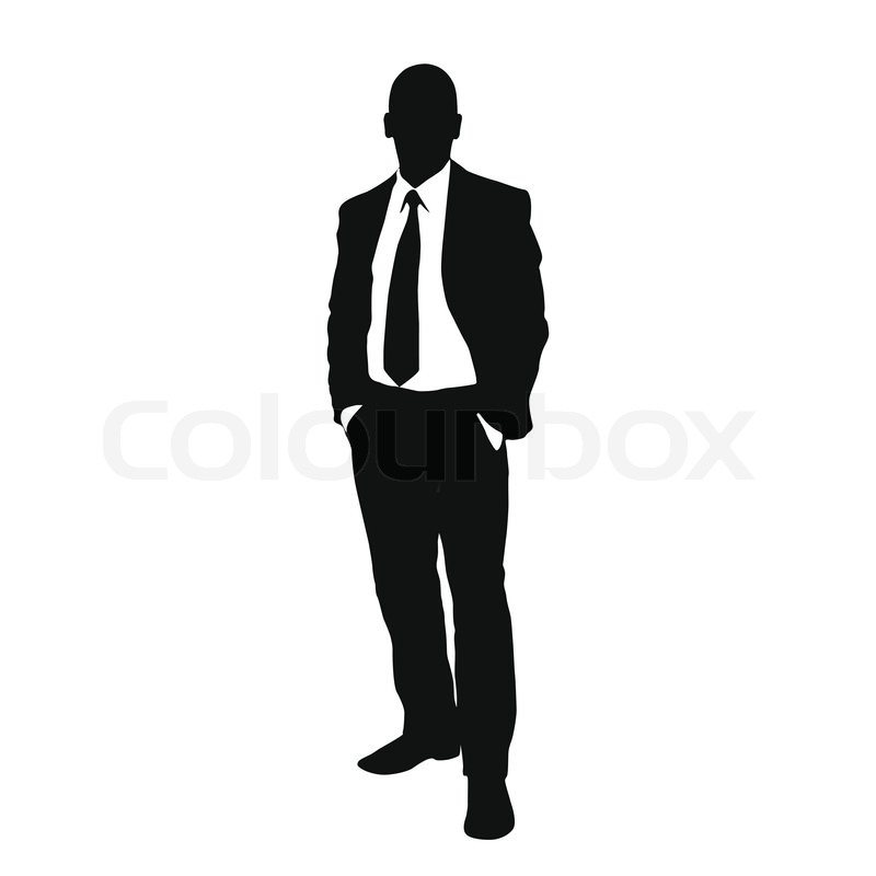 Vector Business Man Black Silhouette Stock Vector Colourbox   800px COLOURBOX11618637 