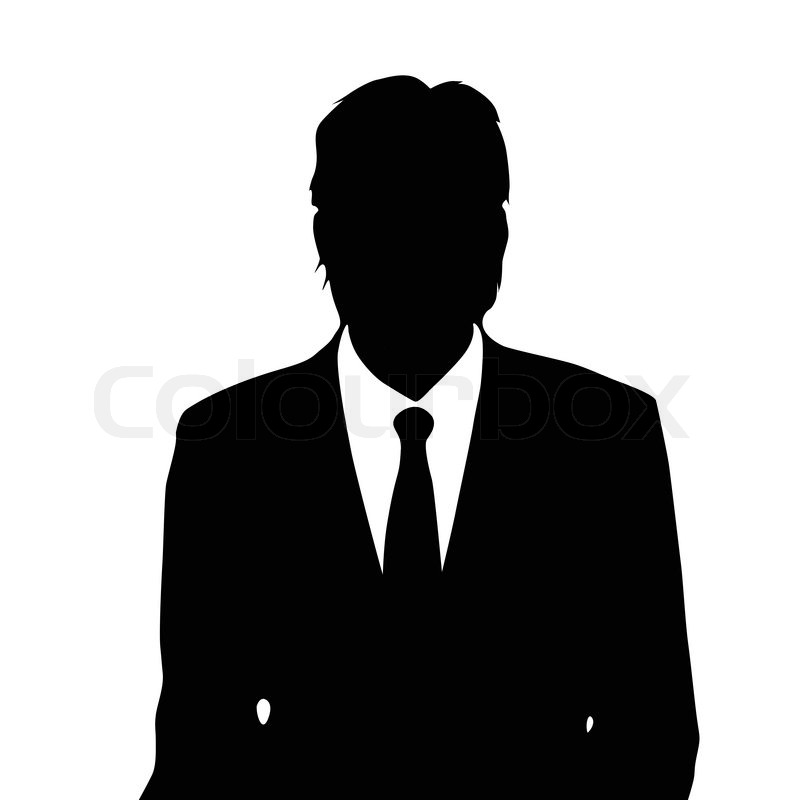 Download Businessman portrait silhouette, male ... | Stock vector | Colourbox