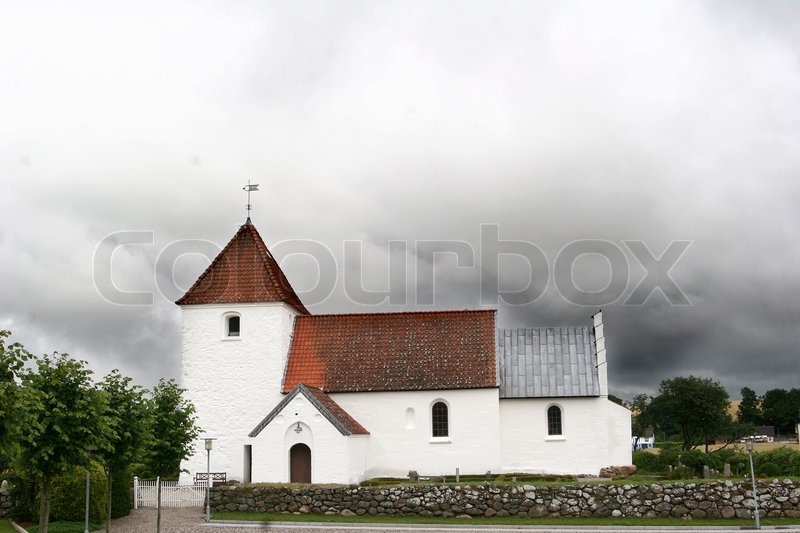 Kirche in Dänemark Stock Bild Colourbox
