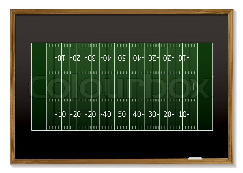 American football field with chalk Stock vector Colourbox
