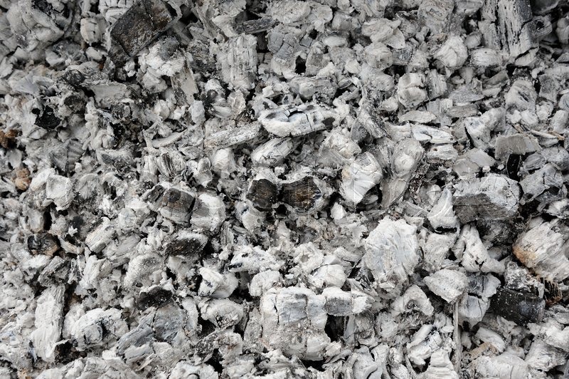 Ash and burnt coal from fire Stock image Colourbox