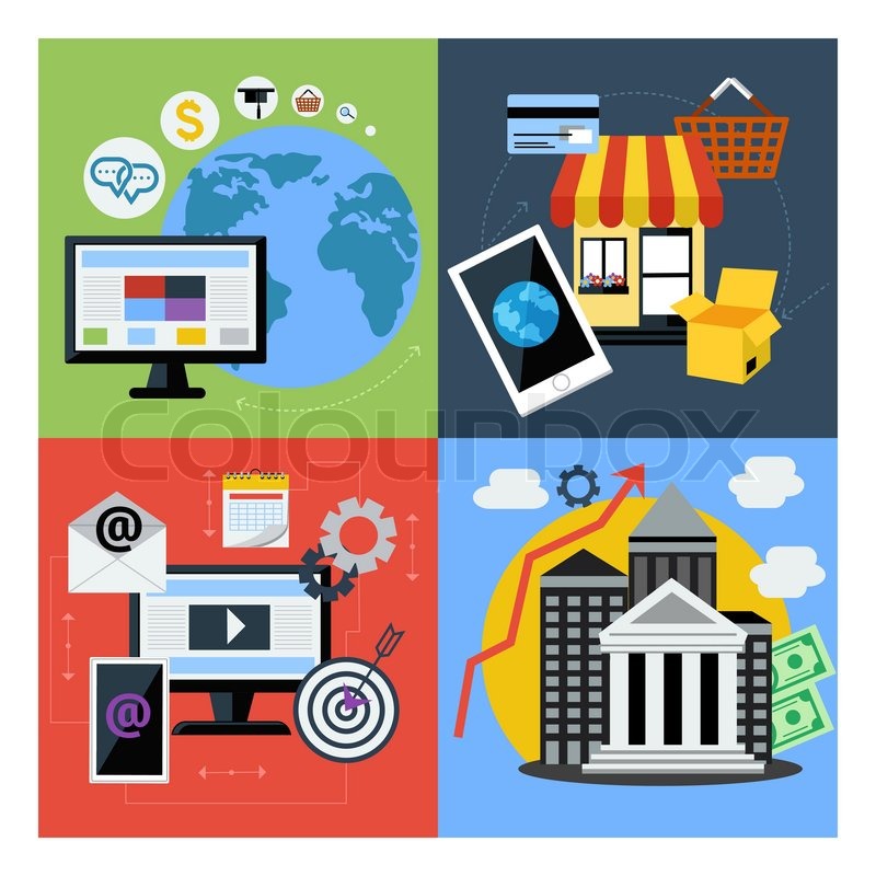 Concept Set For Digital Marketing Stock Vector Colourbox