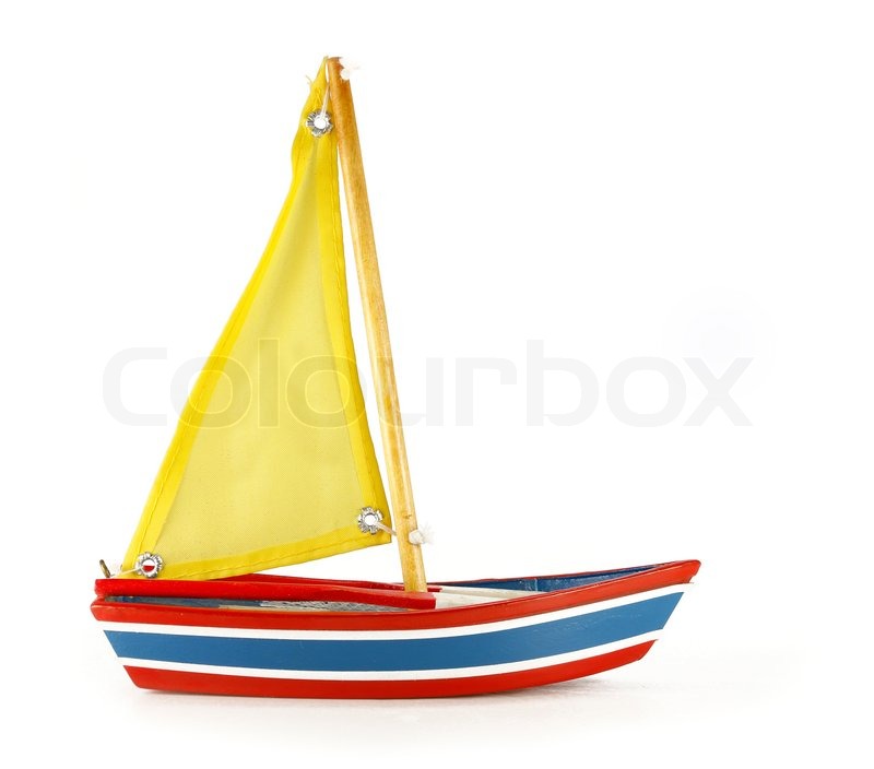 Beauty full of Boat toy on white | Stock image | Colourbox