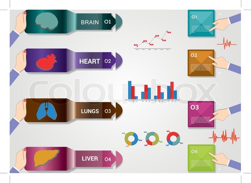 set of flat design concepts for business strategy and creative