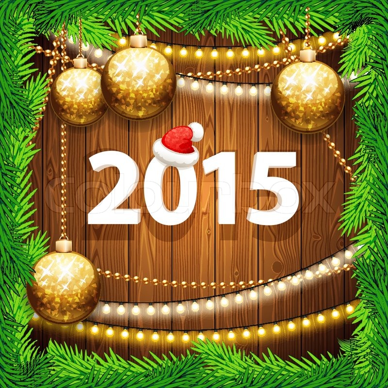 Новогодня открытка на 2015, картинки