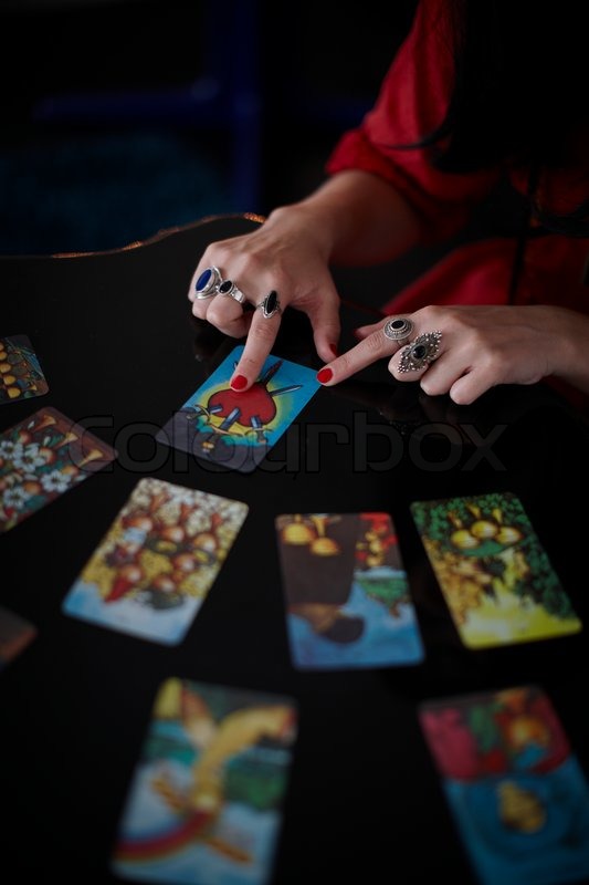 The hand of a fortune teller reading ... | Stock image | Colourbox