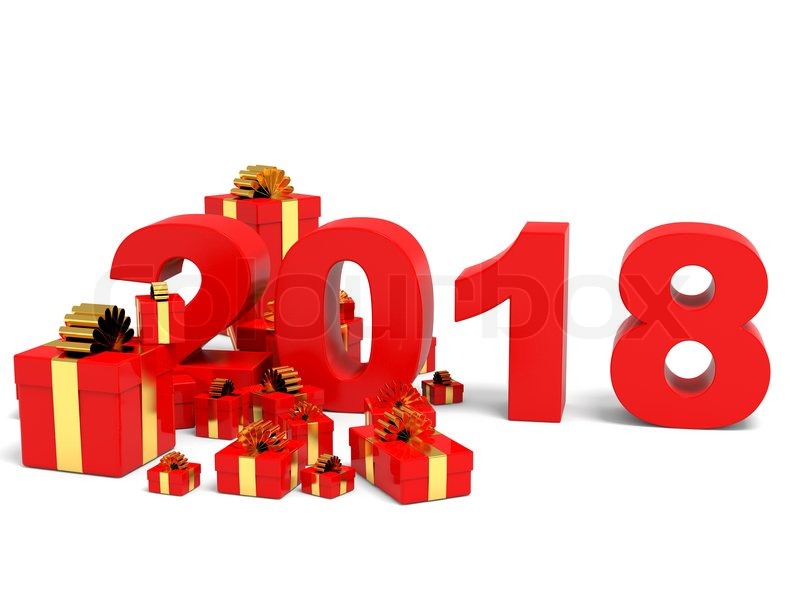 new year 2018 gift baskets happy new year 2018 with gifts on white backgriund 3d new year 2018 gift baskets happy new year 2018 with gifts on white backgriund 3d