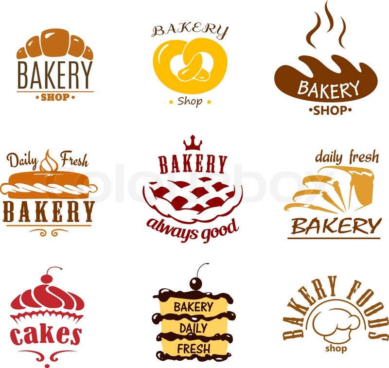 Bakery And Pastry Emblems Or Labels Stock Vector Colourbox