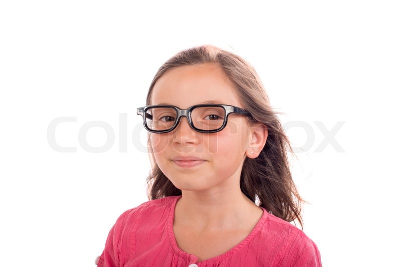 Tugging schoolgirl glasses old