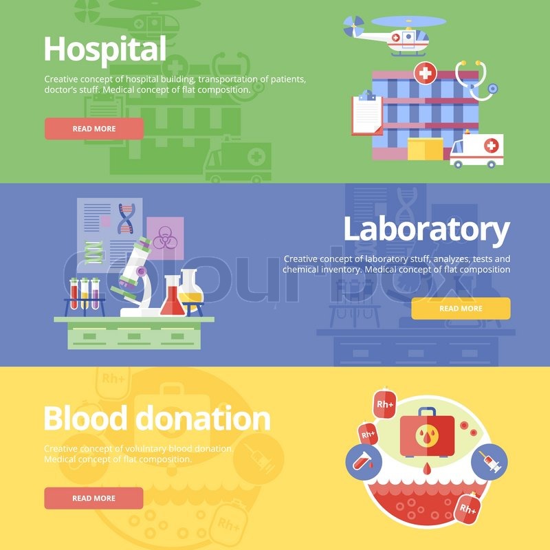 Set Of Flat Design Concepts For Stock Vector Colourbox