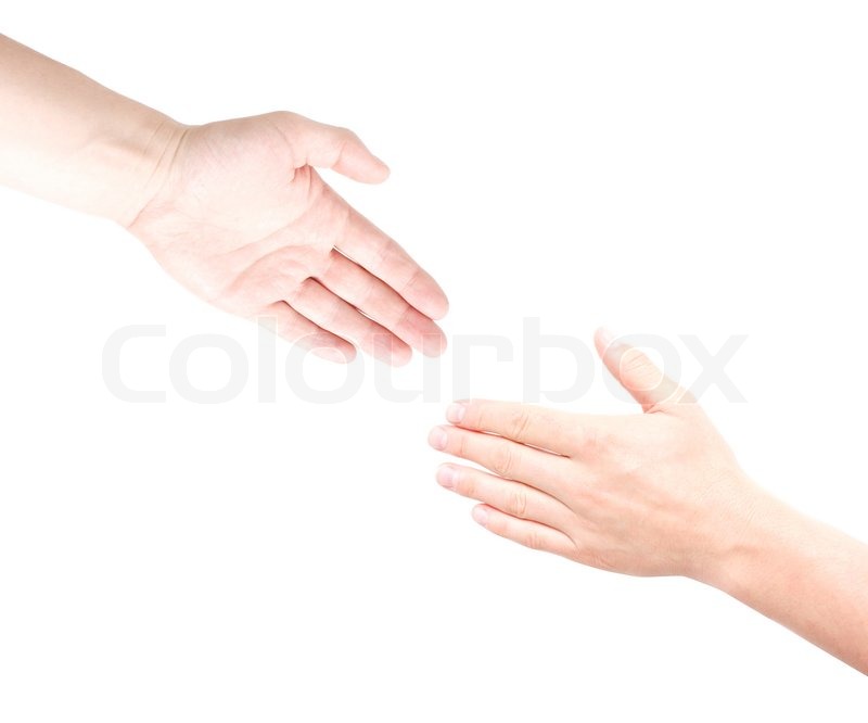 Reaching out Stock image Colourbox