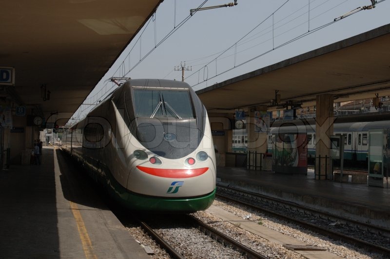 Front View Of A Modern Rail Stock Image Colourbox