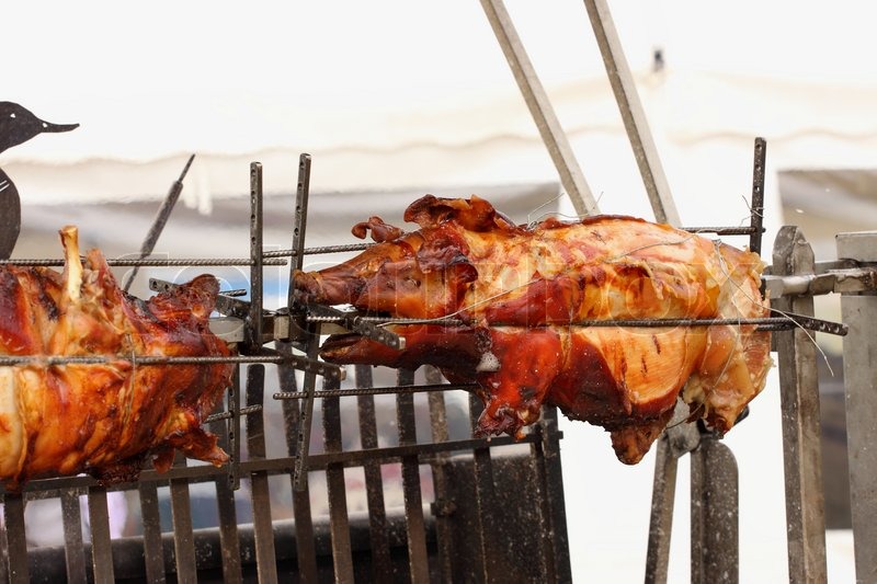 Pig On A Spit Spit Roasting Is A Stock Image Colourbox