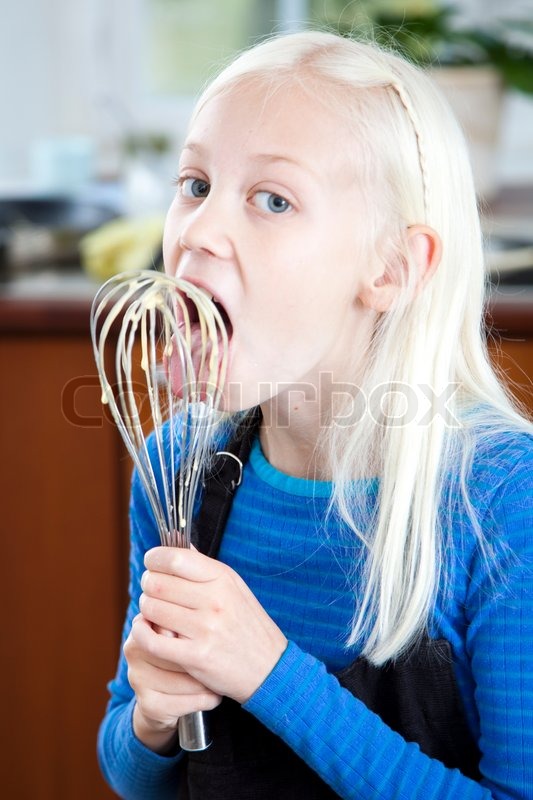 Young Girl Licking