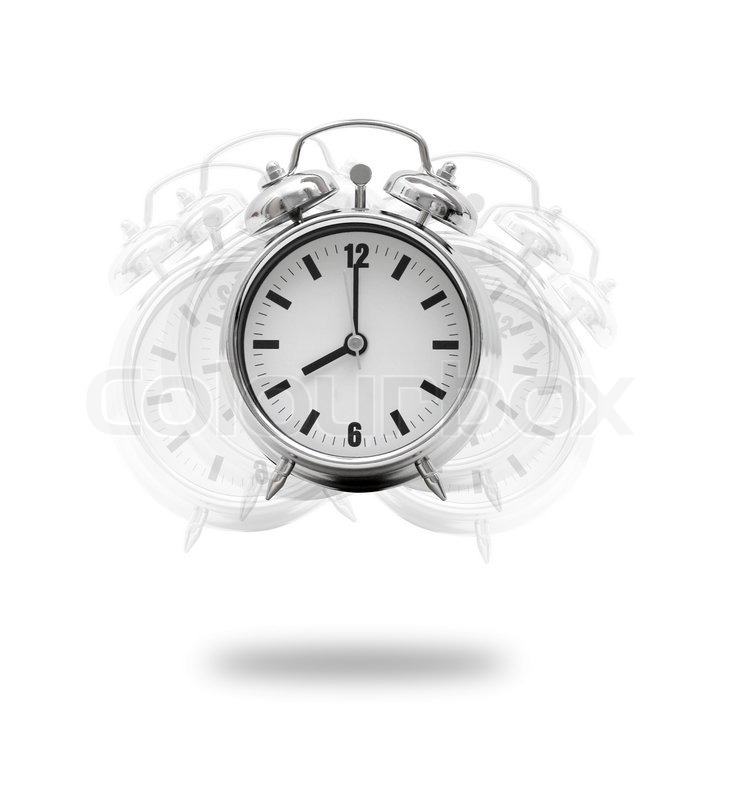 A hand breaking an alarm clock Stock image Colourbox