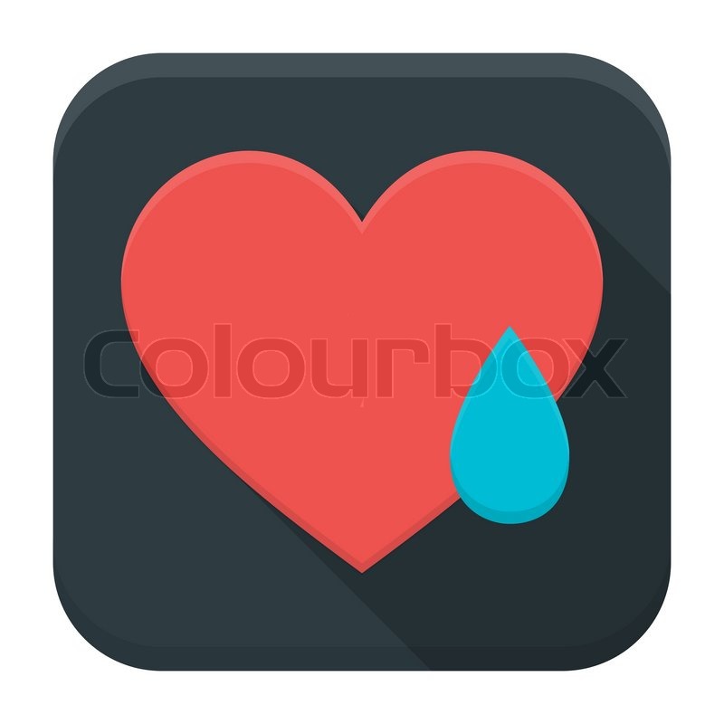 Vector Illustration Of Crying Heart Stock Vector Colourbox