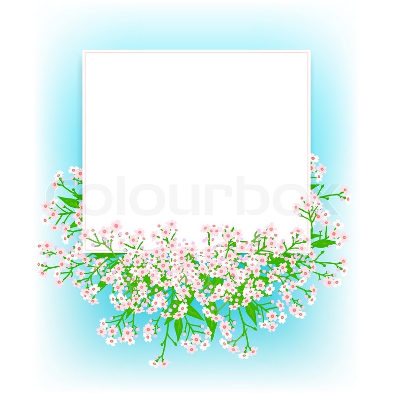 light pink flower border