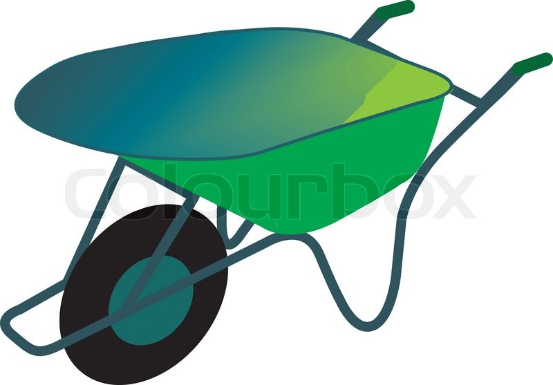 Wheel barrow wheelbarrow Stock vector Colourbox