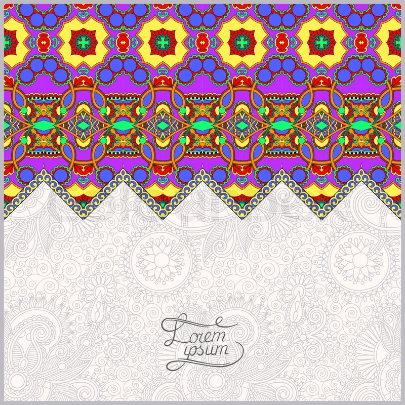 Moroccan template with place for your ... | Stock vector | Colourbox
