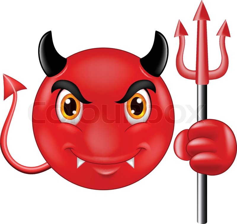 Vector illustration of Devil emoticon ... | Stock vector | Colourbox