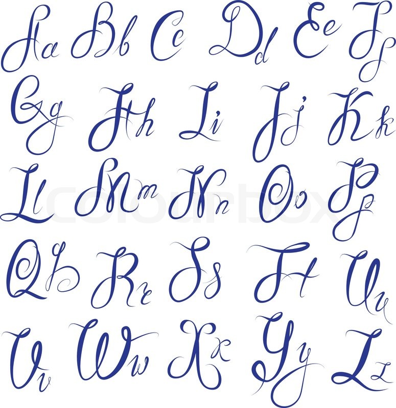 uppercase fonts handwriting English alphabet Handwritten   calligraphic ABC