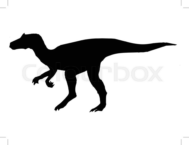 Silhouette, umriss, dinosaurier | Vektorgrafik | Colourbox