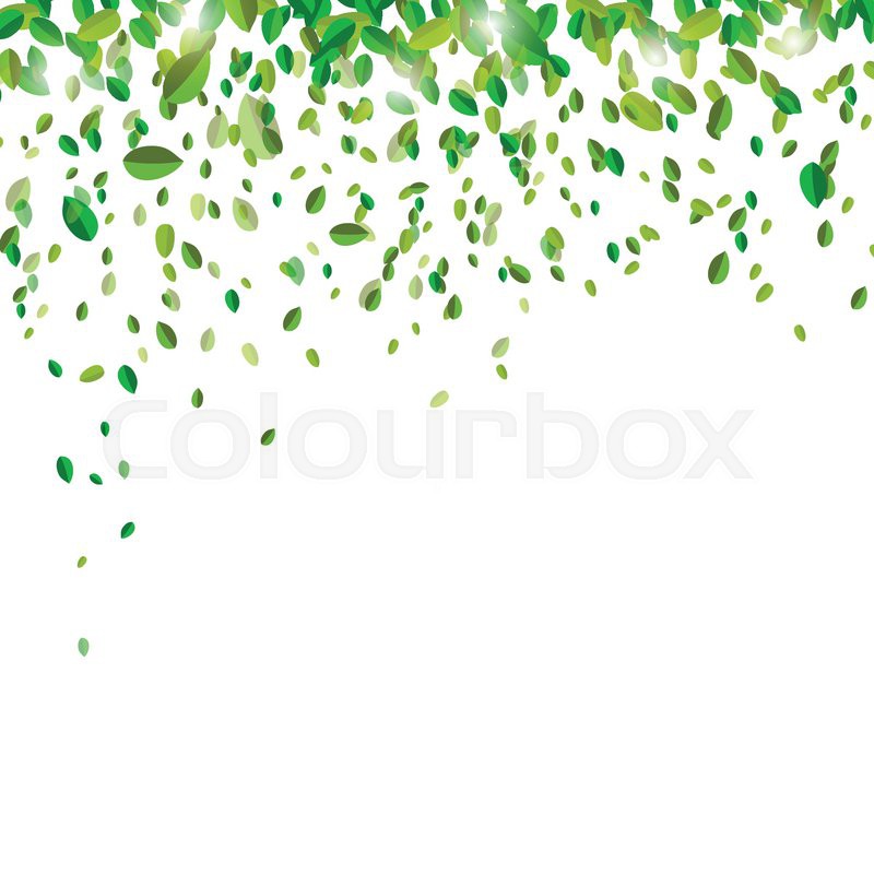 Vector illustration of green confetti | Stock vector | Colourbox