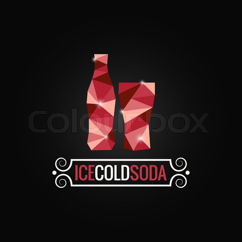 Soda bottle poly design background 10 eps | Stock Vector | Colourbox